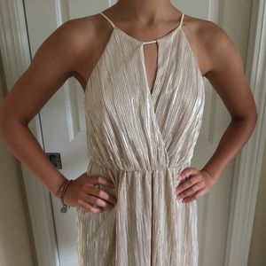 BRAND NEW Lush Clothing Gold Homecoming Dress!